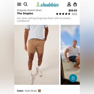 Chubbies Dark Khaki Men's Shorts